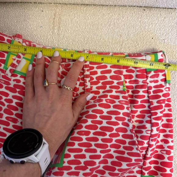 High waisted fashion brand company printed cropped pants - Picture 3 of 6